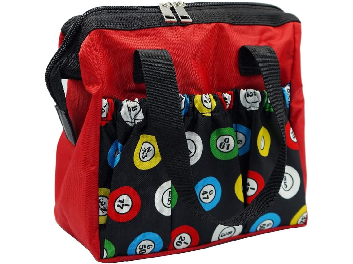 Bolsa De Bingo Dauber Com 6 Bolsos, Bolsa Impermeável De Tecido Oxford Para Armazenar Acessórios De Bingo, Imagens Impressas Claras, Abertura Superior