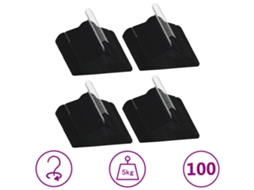 Hanger, Hangers Vidaxl Preto Plástico