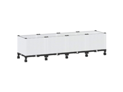 Conjunto 1 Vaso De Jardim Vidaxl Branco Polipropileno (160 X 40 X 48 Cm)