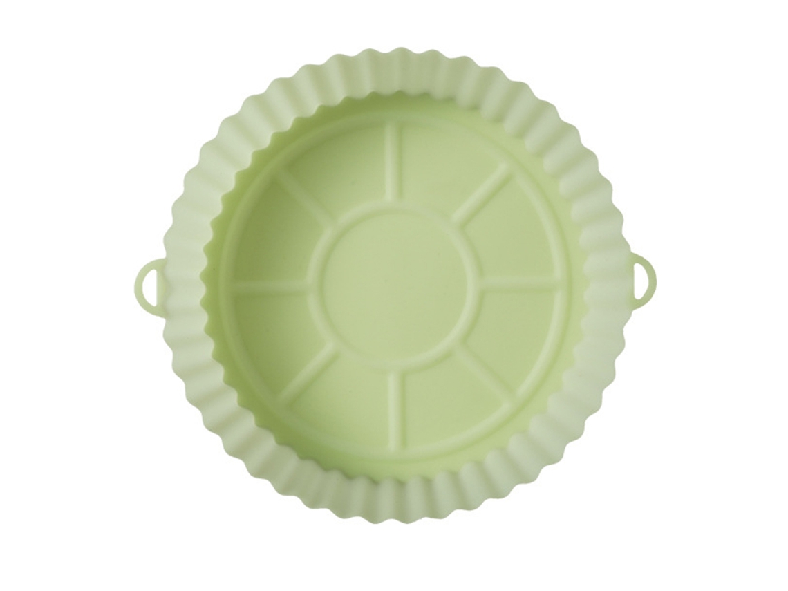 Panela de Silicone para Fritadeira a Ar Acessórios para Forno de Fritadeira a Ar Substituição para Papel Forro de Pergaminho Inflamável Verde