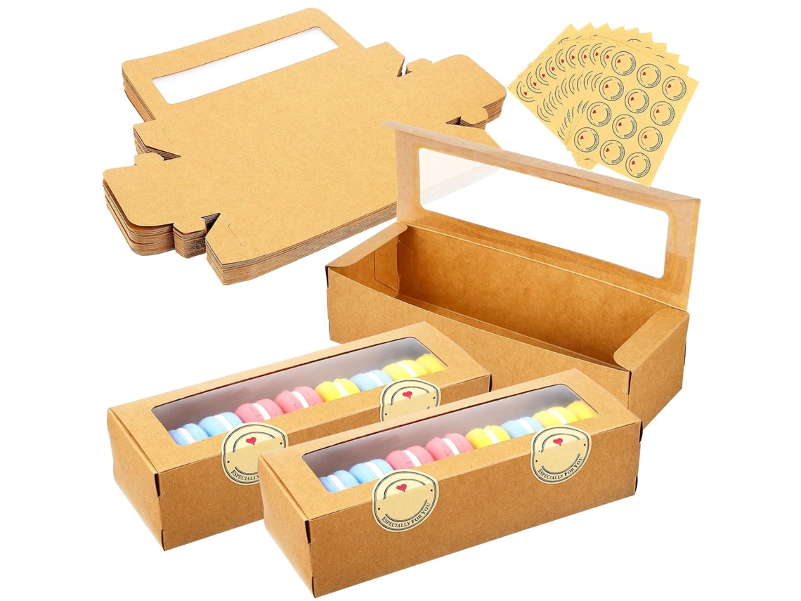 50 Unidades De Doces Em Papel E Macarons