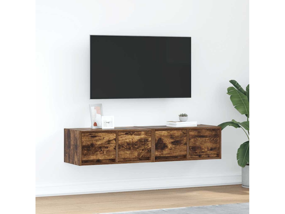 Móveis De Tv 2pcs 60x31x25,5cm Deriv. Madeira Carvalho Fumado Dkd Home Decor