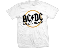 T-Shirt AC/DC Back in Black Branca XL