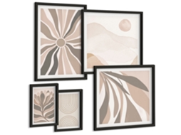 Conjunto De Pinturas Composições Estilosas Da Natureza Espelharte (5 Peças)