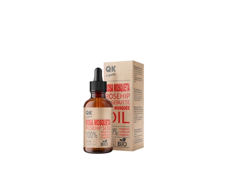 Óleo de Rosa Mosqueta 100% Puro Orgânico Vegan 50 Ml para Cicatrizes e Estrias Anti-Rugas Anti-Envelhecimento Orgânico Prensado a Frio QKNATUR
