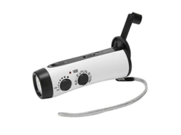 Rádio Portátil Fm/am Funcional Com Manivela, Flash Led E Alça De Pulso Para Ambientes Externos. Olysi Shop