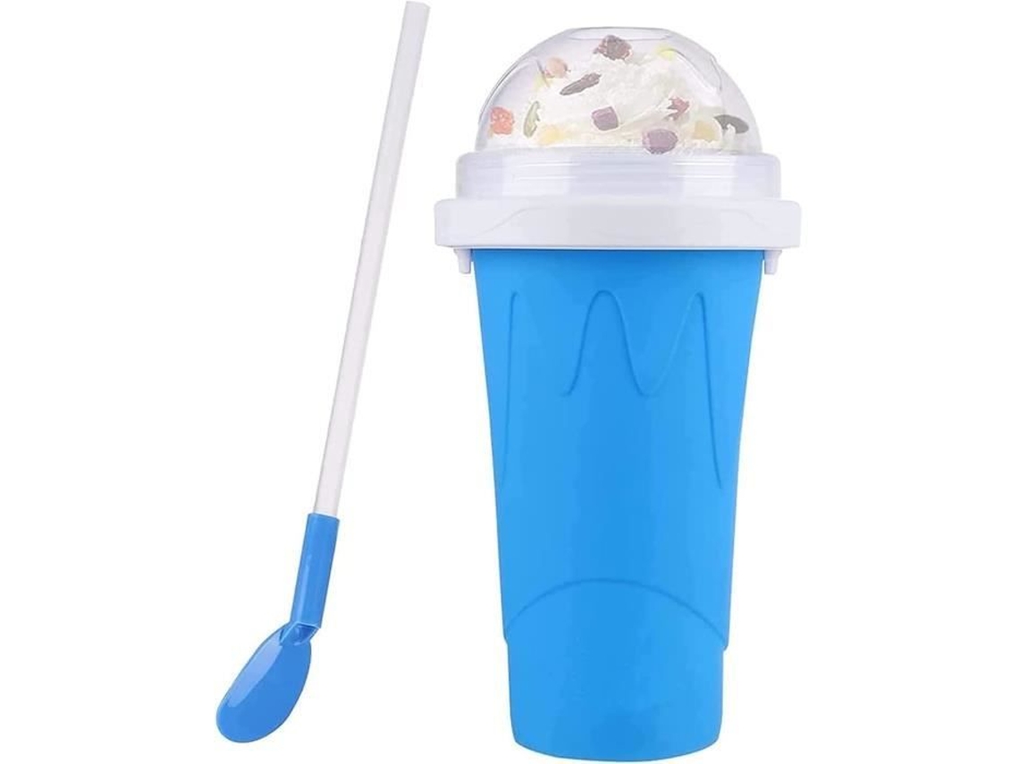 Magic Slushy Maker Smoothie e Frozen Drink Squeeze Machine Azul H1406 TRAHOO