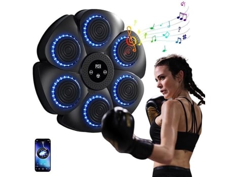 Máquina De Boxe Musical Inteligente Bluetooth Ritmo De 9 Velocidades Luz Rgb Contagem Automática Silencioso Uverbon
