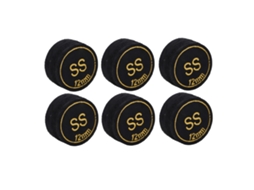 6 Pontas De Taco De Bilhar 12mm Pontas De Cue Leve Para Substituição Em Casa Clube Ss
