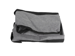 Bolsa de Armazenamento com Zíper e Alças em Pvc Têxtil Oxford 600d para Casa e Viagens Cinza | S/MARCA