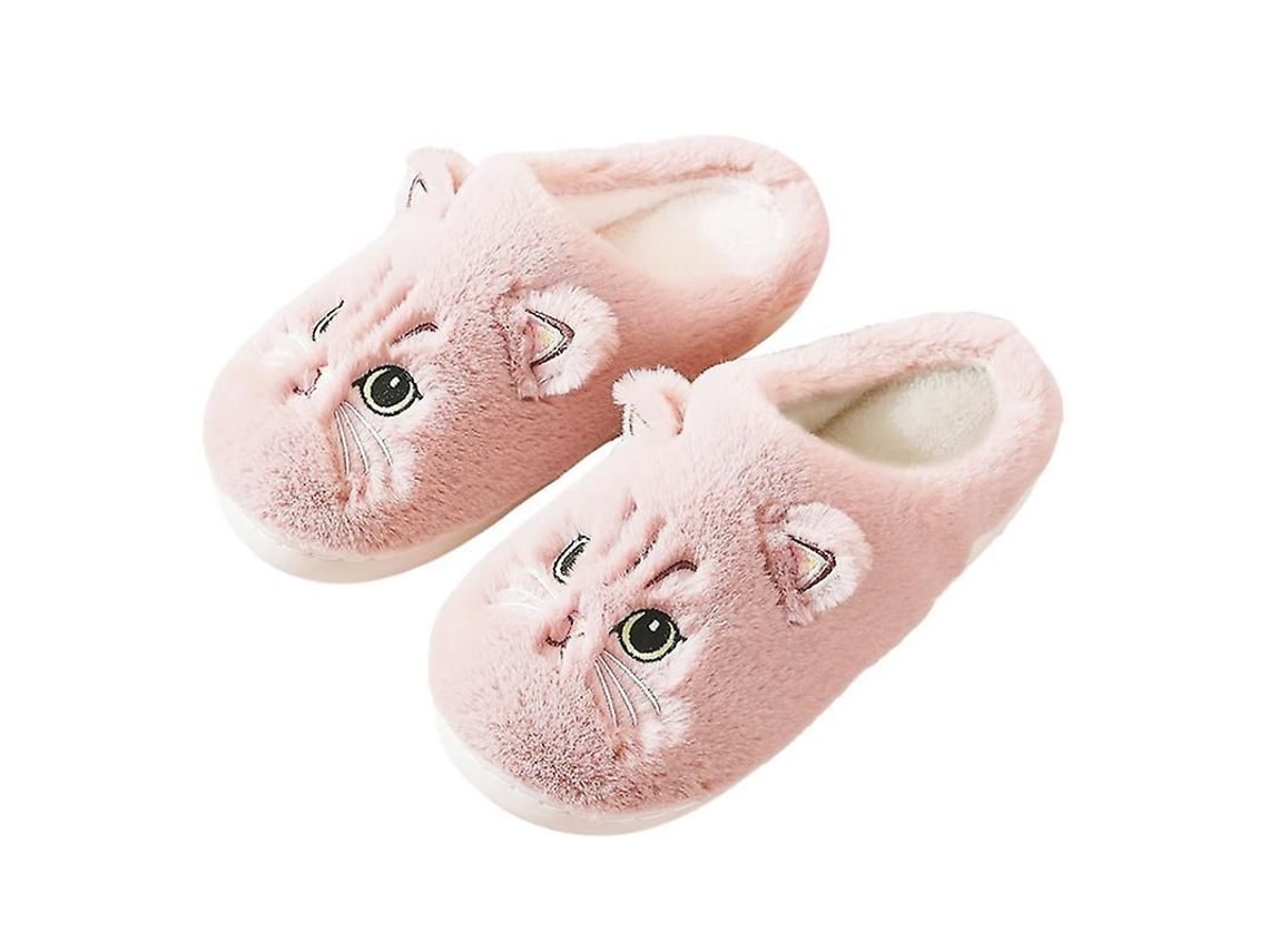 2026 pantuflas de Gato Bonitas Fluffy Peludas para Mujer Y Hombre Invierno Slides de Peluche Zapatos de Algodón Suaves Heflashor