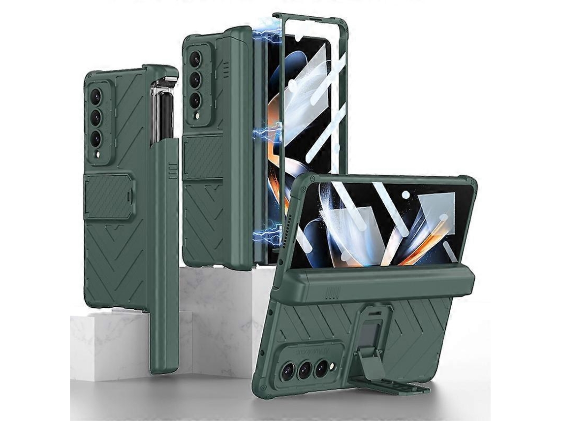 Capa Flip Com Proteção Magnética Integrada Gkk Para Samsung Galaxy Z Fold4 Com Estojo Para Caneta.