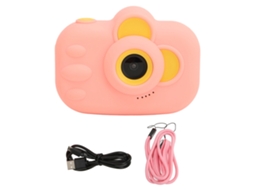 Câmera Digital AQUAFORGE para Crianças 1080p, Tela 2 polegadas, Selfie, Design Cartoon, Presente Rosa