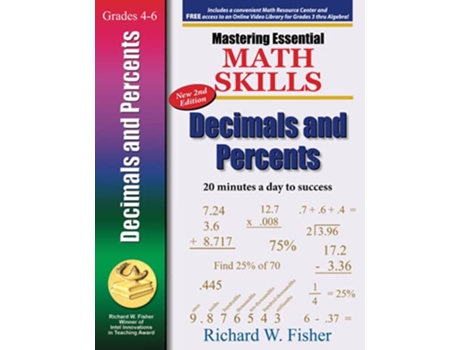 Livro Mastering Essential Math Skills DECIMALS and PERCENTS 2nd Edition Focused Math Skills for Elementary Students de Richard W Fisher (Inglês)