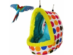 Casinha de Pássaros Suspensa, Ninho Quente de Inverno para Papagaios, Cama Macia e Aconchegante, Brinquedo Tipo Rede AQUAFORGE