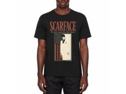 Rockinstone Scarface Movie Scarfacewithflag Black Adult T-shirt Size:xxl