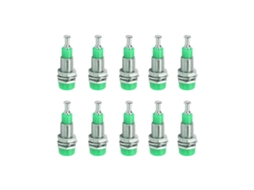 10pcs/set Tomada Banana Fêmea 2mm Prateada com Níquel, J.40006, Pino de Ligação para Painel, 30v 60v/10a