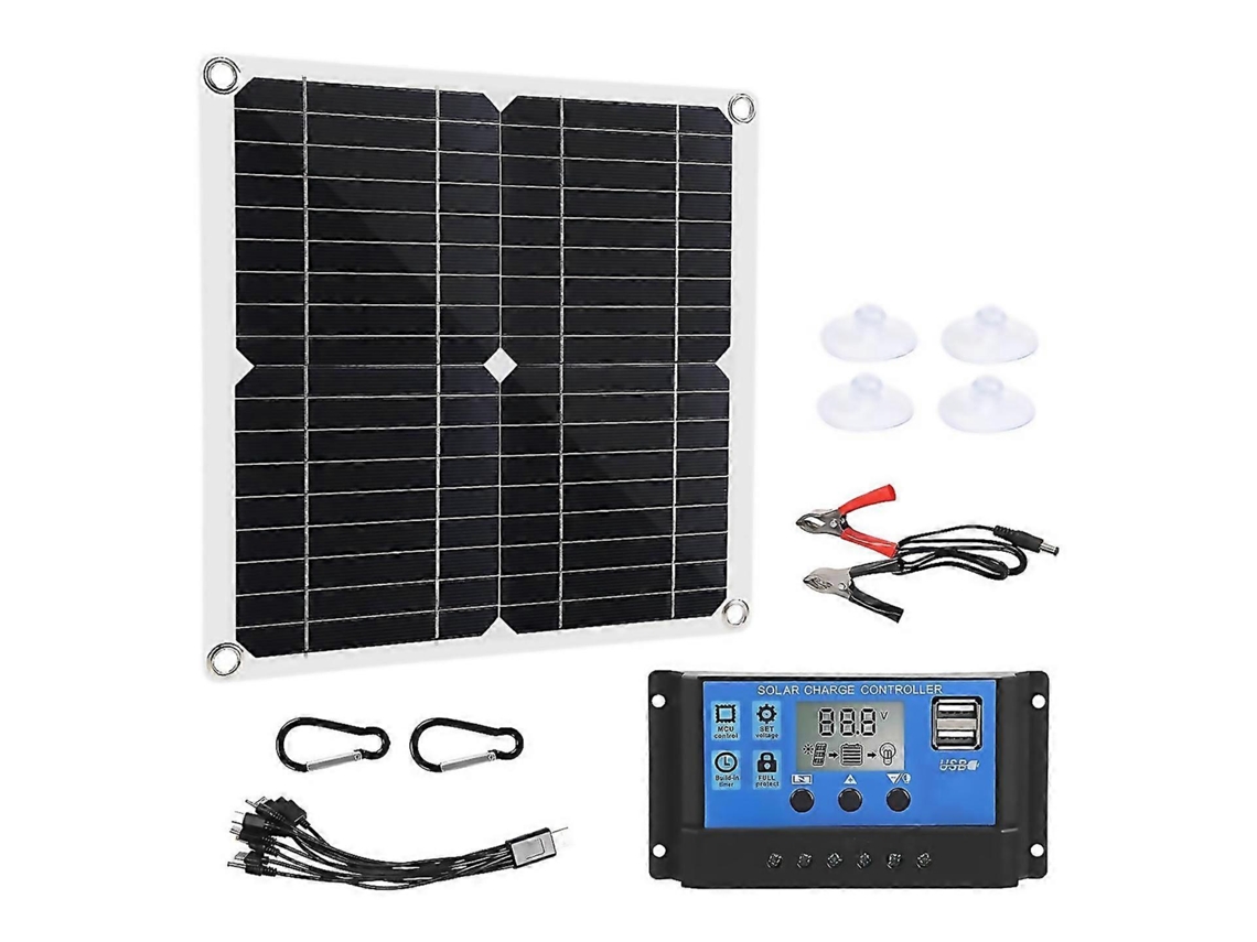Painel Solar 50w 18v, Capa De Conector Para Banco De Células Solares Com Controlador Solar 100a Ip65 Para Telefone E Carro Olysi Shop