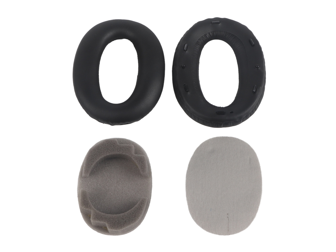 Almofadas para fones de ouvido Lurelia MDR 1000X, com couro sintético e espuma viscoelástica, pretas.