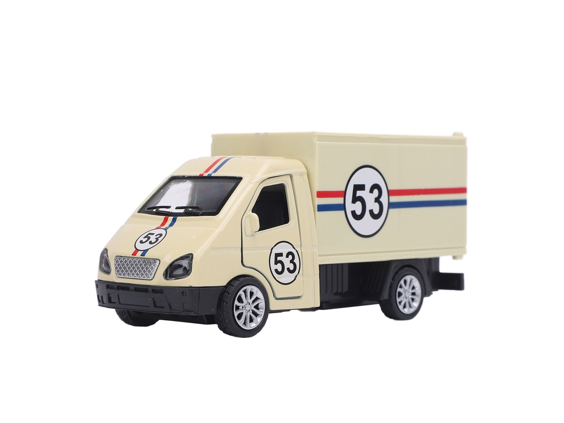 Primerox modelo de Caminhão de Contêiner Pequeno de Liga Brinquedo para Crianças Amarelo Claro