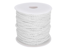 Fita De Pérolas Falsas Laxiscreed 3mm Branca Para Moda E Artesanato, 50m, Ideal Para Projetos Criativos