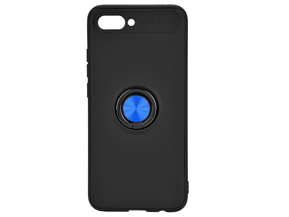 Capa de Telefone Huawei Honor 10 EOOCOO (preto, com anel azul)