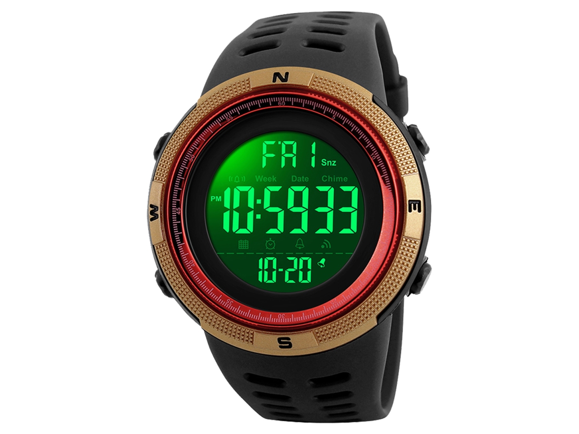 Relógio Digital Esportivo Masculino À Prova D'água 50m Led
