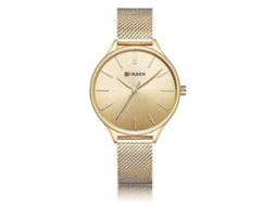 Relógio Feminino Curren 9024 Casual Com Pulseira De Aço, À Prova D'água E Com Mecanismo De Quartzo.