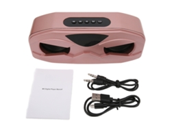 Altavoz Inalámbrico Robot Con Micrófono Integrado Led Ajustable Duradero Oro Rosa