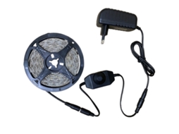 Fita Led, 12v, 3000k, 600 Díodos, 10 M, Intensidade Regulável, Para Decoração De Móveis, Televisão, Prateleiras E Ambientes Internos