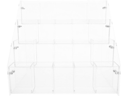 Porta canetas Alipis de Acrílico Transparente com 4 Níveis, Organizador Mesa Versátil para Canetas, Pincéis e
