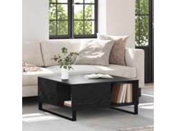 Vidaxl Mesa De Centro Carvalho Preto 80 X 80 X 36,5 Cm