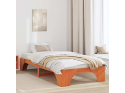 Vidaxl Estrutura da Cama Marrom Cera 75 X 190 Cm