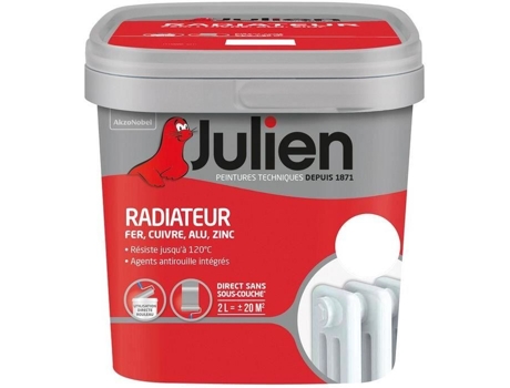 Tinta Para Radiador À Base De Água Branca Acetinada 2l Julien