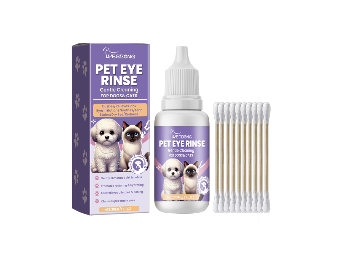 Limpador Ocular Suave Cães Gatos Remoção Manchas