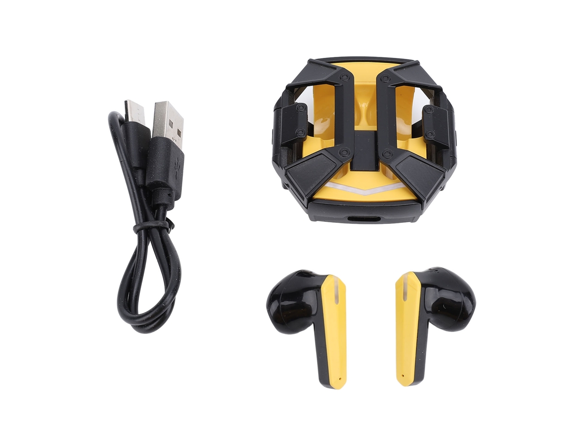 Fones de Ouvido Bluetooth 5.3 Sem Fio leve impermeável estilo mecânico para esportes e jogos | S/MARCA