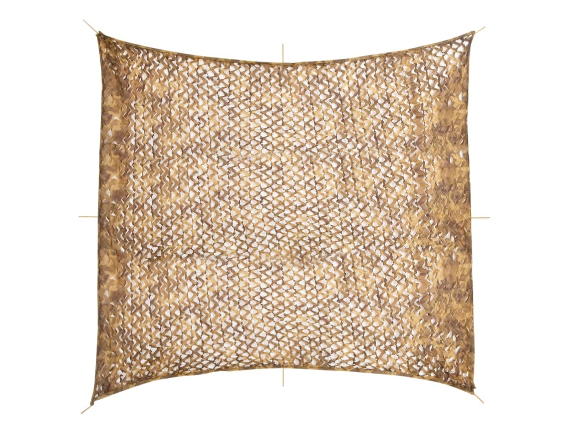 Vidaxl Rede De Camuflagem Com Saco De Arrumação 416x402 Cm Areia