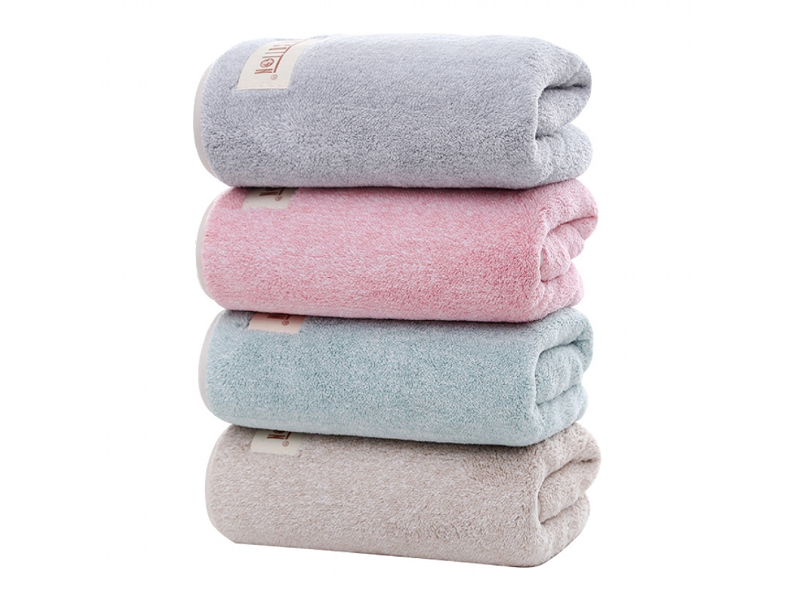 Conjunto de 4 Toalhas Ultramacias, Absorventes e de Secagem Rápida para Limpeza Facial, Academia, Piscina, Viagens BRILVIBERA