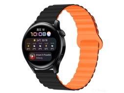 Bracelete Para Garmin Forerunner570 42mm (20mm) Preto-laranja Cuich