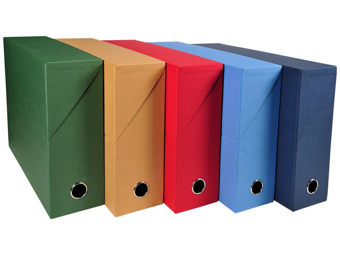 Caixa de Arquivo EXACOMPTA Din A4 Papelão 90 Mm Azul Claro