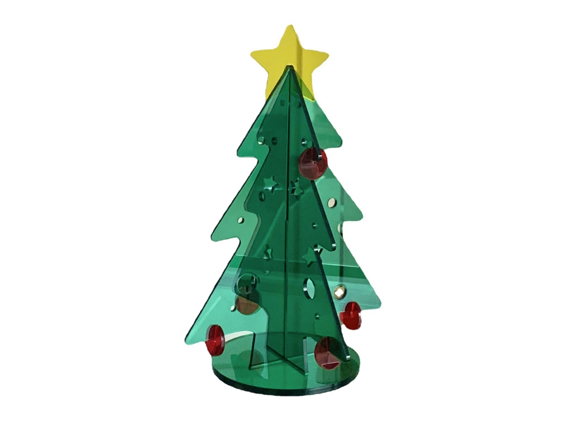 Kit Diy Árvore Natal Acrílico Mini Decoração Mesa 80x110mm