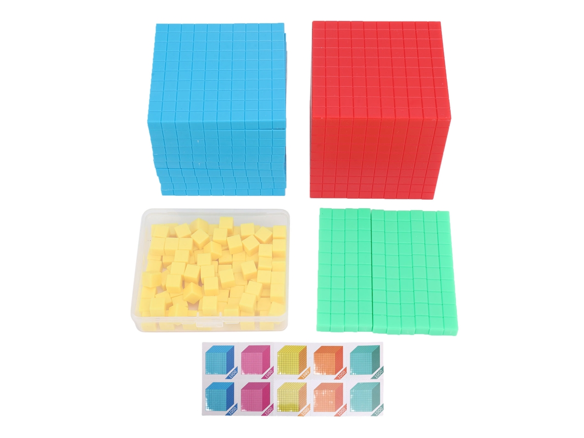 Bloques Base 10 Coloridos Manipulativos Matemáticos Para Aprendizaje Escolar Y Hogar