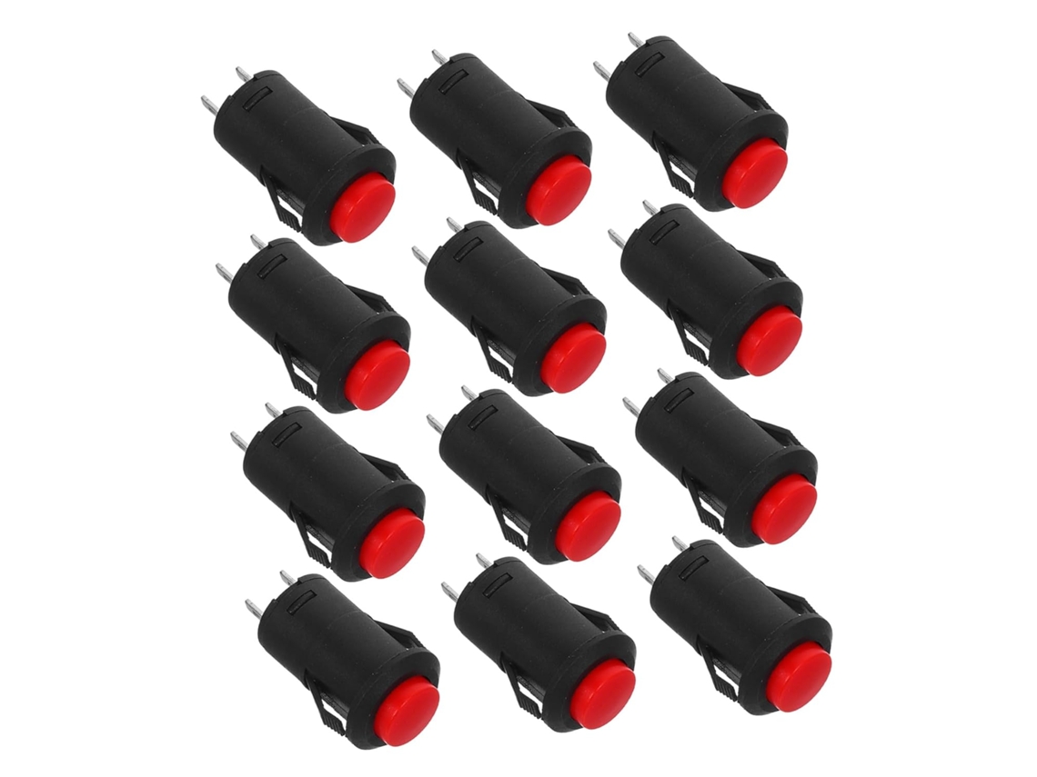 Conjunto De 12 Peças Interruptores Botão Pressão Com Travamento Automático Para Painéis Sensíveis...