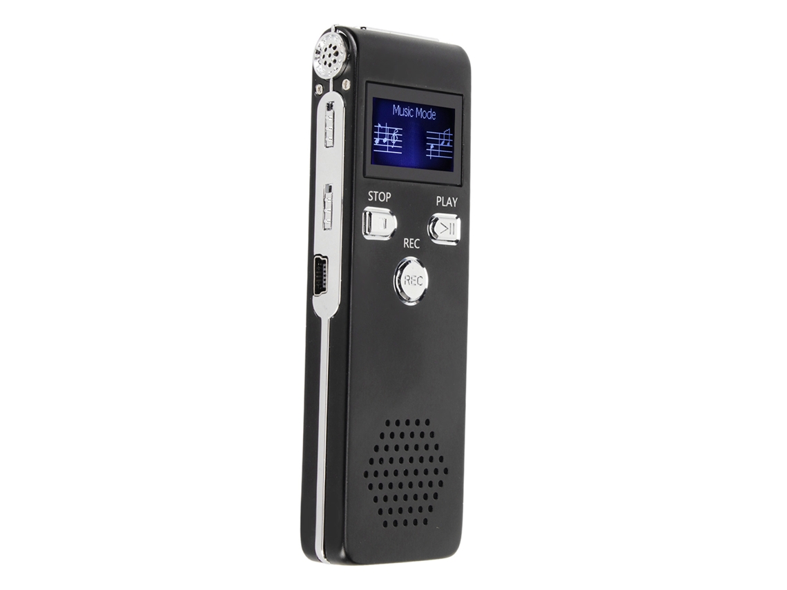 Caneta gravador de voz digital ativada por voz, redução de ruído, sensível, reprodução MP3, preto, 8GB | S/MARCA