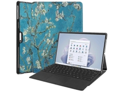 Capa Tipo Folio Para Tablet, Compatível Com Microsoft Surface Pro 10, Em Couro Pu Com Estampa E Suporte.