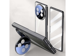 Capa Tkdaddy Para Vivo X Fold5 5g Pc Capa De Acrílico Com Película De Vidro Temperado Hd, Suporte Para Lente Preto