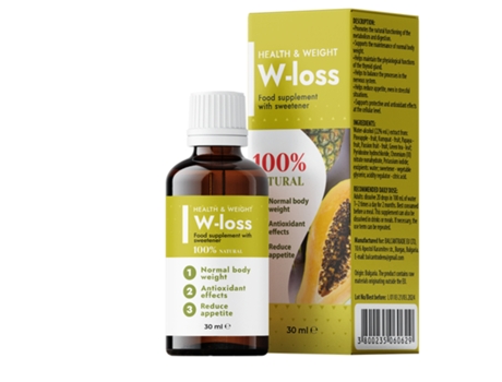 W-Loss - 100 Gotas naturais para perder peso | Supressor de Apetite e Metabolismo | Controlo de Peso | Dieta Cetogénica | 30 ml