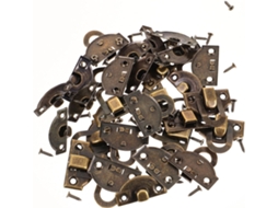 Conjunto de 40 placas decorativas de metal em bronze antigo para caixas.