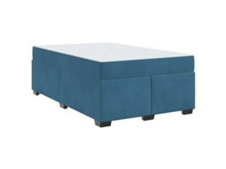 Conjunto 1 Estrutura Da Cama Vidaxl Azul Tecido (120 X 190 Cm)