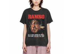 Rockinstone Rambo Movie Gimme Dat Sizzle Heather Black Adult T-shirt Size:xl